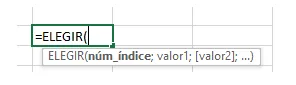 Elegir Funcion Elegir Excel