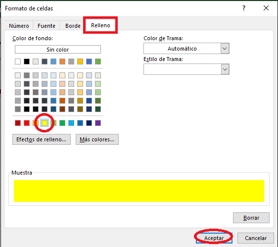 Formato de Celdas Resaltar Errores en Excel