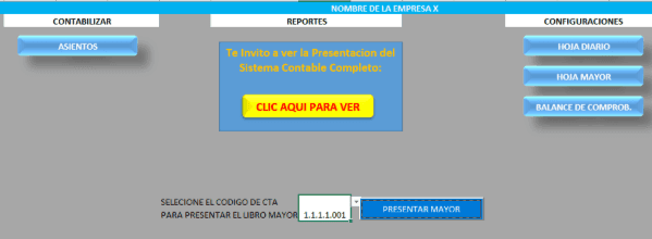 Presentar Mayor Contable Basico