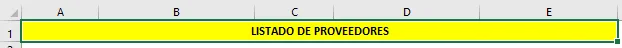 Encabezado Proveedores CSB Hoja Proveedores