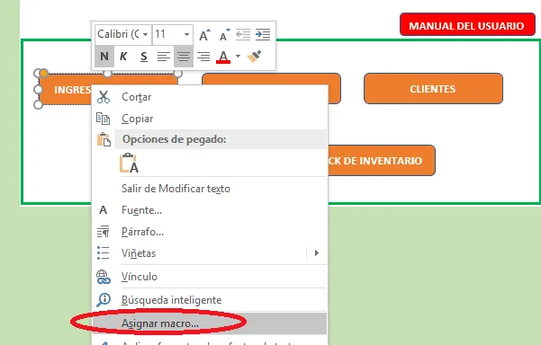 Programando la hoja menu App CSB Programando la Hoja Menu
