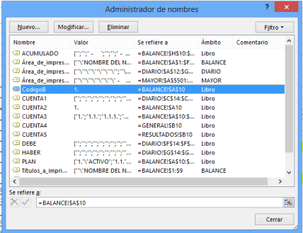 Modificando Nombres definido Contabilidad en excel8