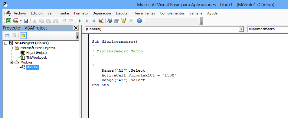 Códigos de la Macro Grabada - 1 Genial Curso Básico de VBA
