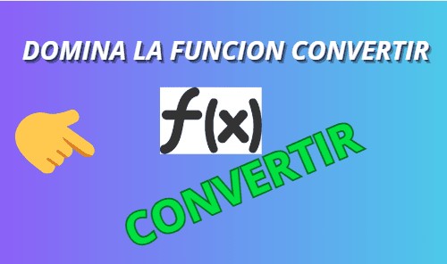Funcion CONVERTIR Función convertir en Excel