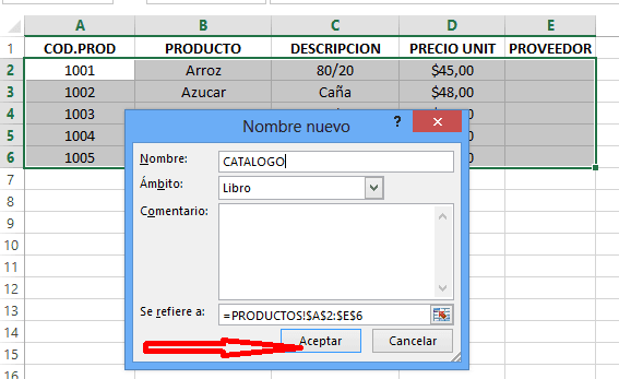 Hacer una factura en excel