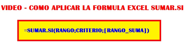 La funcion sumar.si para contadores Formulas de excel para contadores