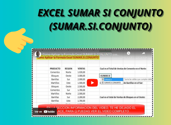 Excel Sumar si conjunto