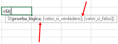 Separadores utilizados en Formulas Excel