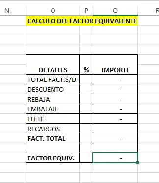 Facturación e inventario en Excel