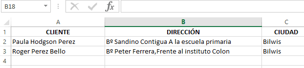 Direccion1 Factura de Ventas