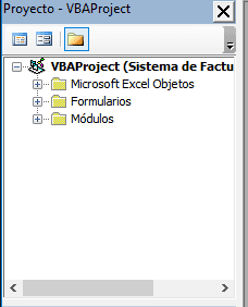 Explorador de Proyectos Pestaña Ver de VBA