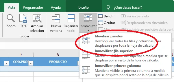 Inmovilizar Paneles de tu App FI Inmovilizar Paneles de tu App FI