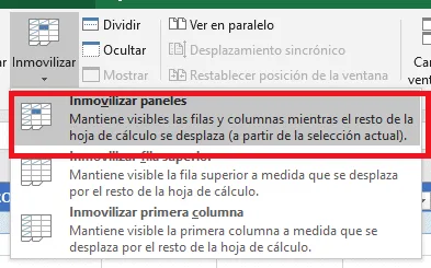 Inmovilizar paneles Inmovilizar Paneles de tu App FI Basico
