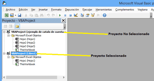 Proyecto Pestaña Herramientas de VBA