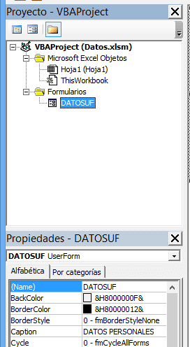 Cambiando nombre de UF UserForm
