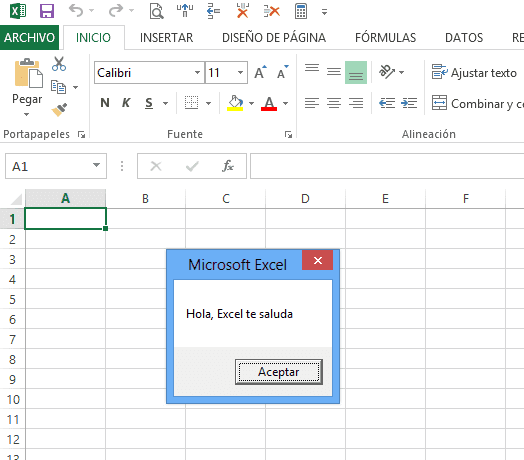 Saludos Excel Macros de Eventos