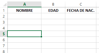 Tabla para volcar Datos Creando un Formulario