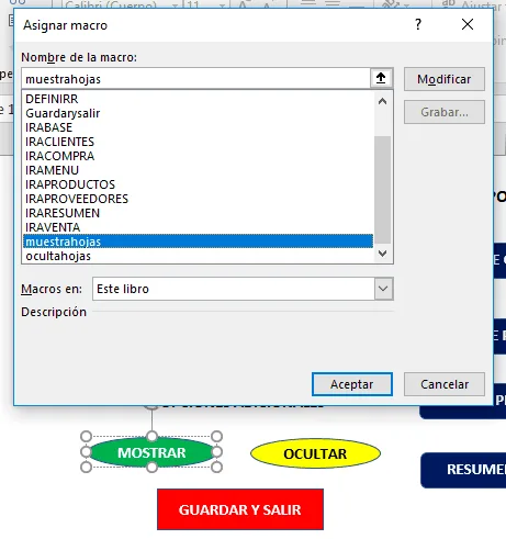 Asignando macro a los botones adicionales Activar botones adicionales
