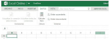 Pestaña Datos Como trabajar en Excel Online