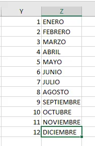 Meses para resaltar Resaltar mes actual