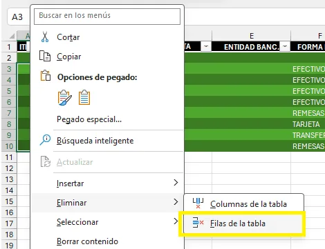 Configuracion la Hoja BASE Configuracion la Hoja BASE Control de caja