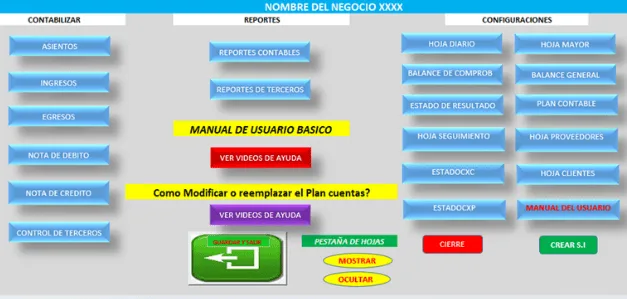 Sistema Contable Basico Sistema contable en excel