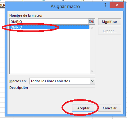 Asignar Macros 2 contabilidad en excel11