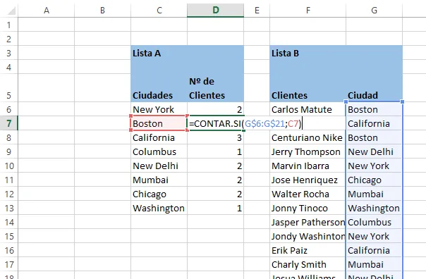 Formulas Excel SI