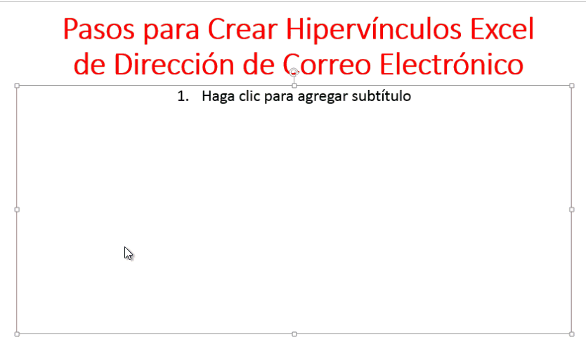 Hipervinculos Excel - Direccion de Correo Electronico Hipervinculos Excel Direccion de Correo Electronico