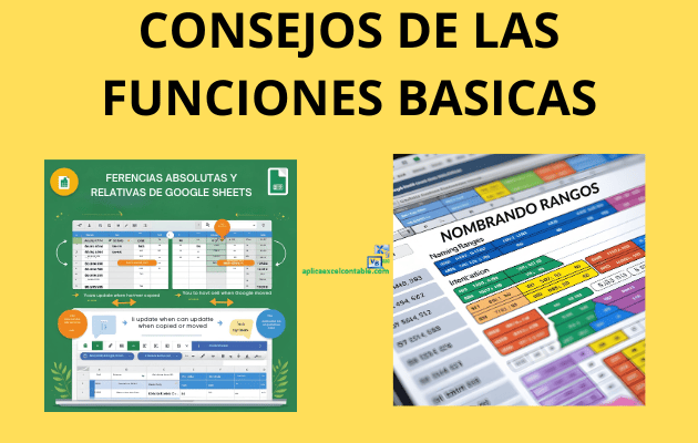 Consejos de las funciones basica de Google Sheets Funciones basicas de Google Sheets