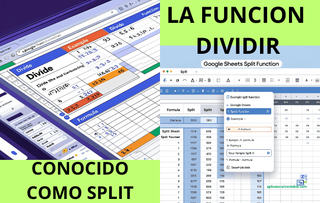 Funcion Dividir de Google Sheets Funciones basicas de Google Sheets