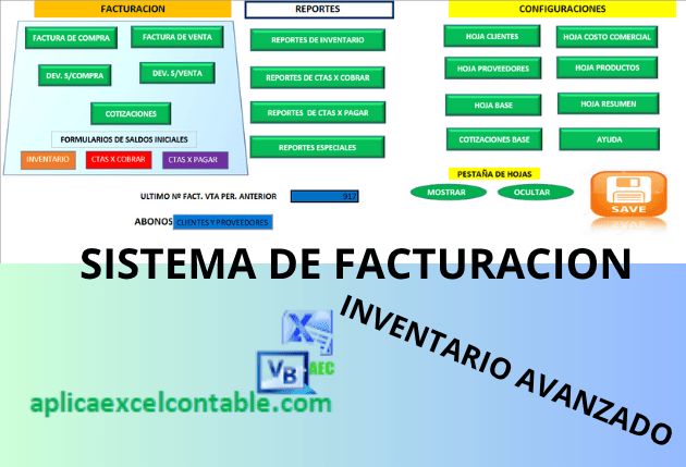 SISTEMA DE FACTURACION E INVENTARIO AVANADO Actualizaciones de Sistemas AEC