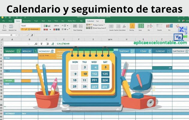 Calendario y seguimiento de tareas Calendario y seguimiento de tareas - Plantilla Excel plan de marketing