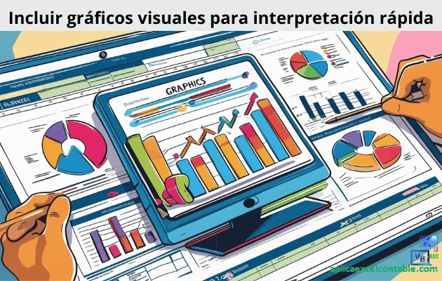 Incluir gráficos visuales para interpretación rápida Incluir gráficos visuales para interpretación rápida - Plantilla Excel plan de marketing