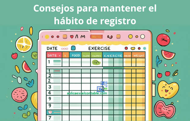 Consejos para mantener el hábito de registro - Plantilla Excel control de peso
