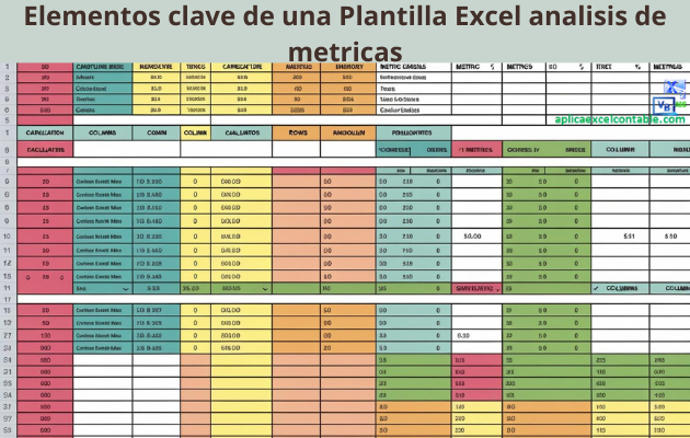 Elementos clave de una Plantilla Excel analisis de metricas - Plantilla Excel analisis de metricas