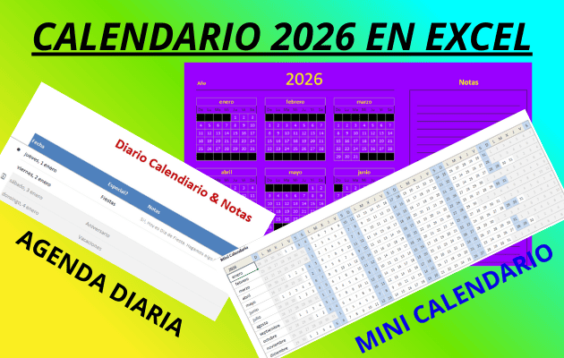 Calendario 2026 en Excel